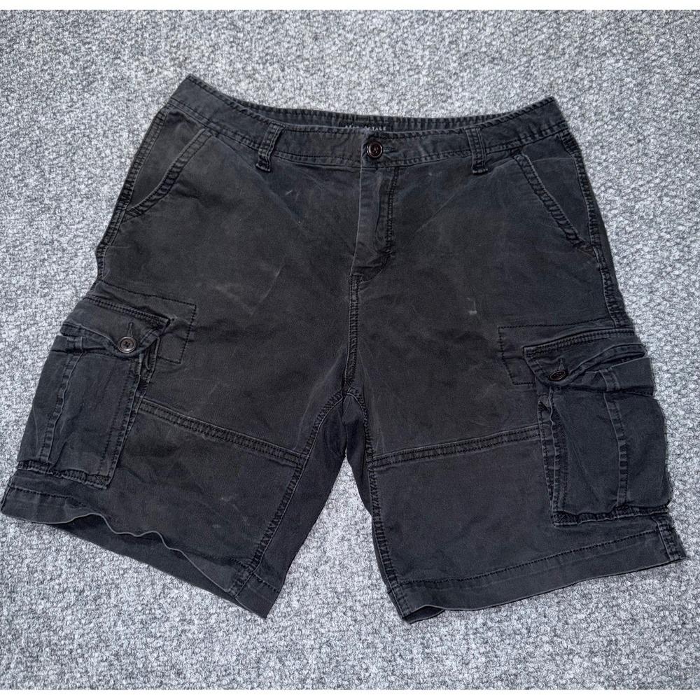 Aeropostale Classic Cotton Stretch‎ Cargo Shorts Black Size 34